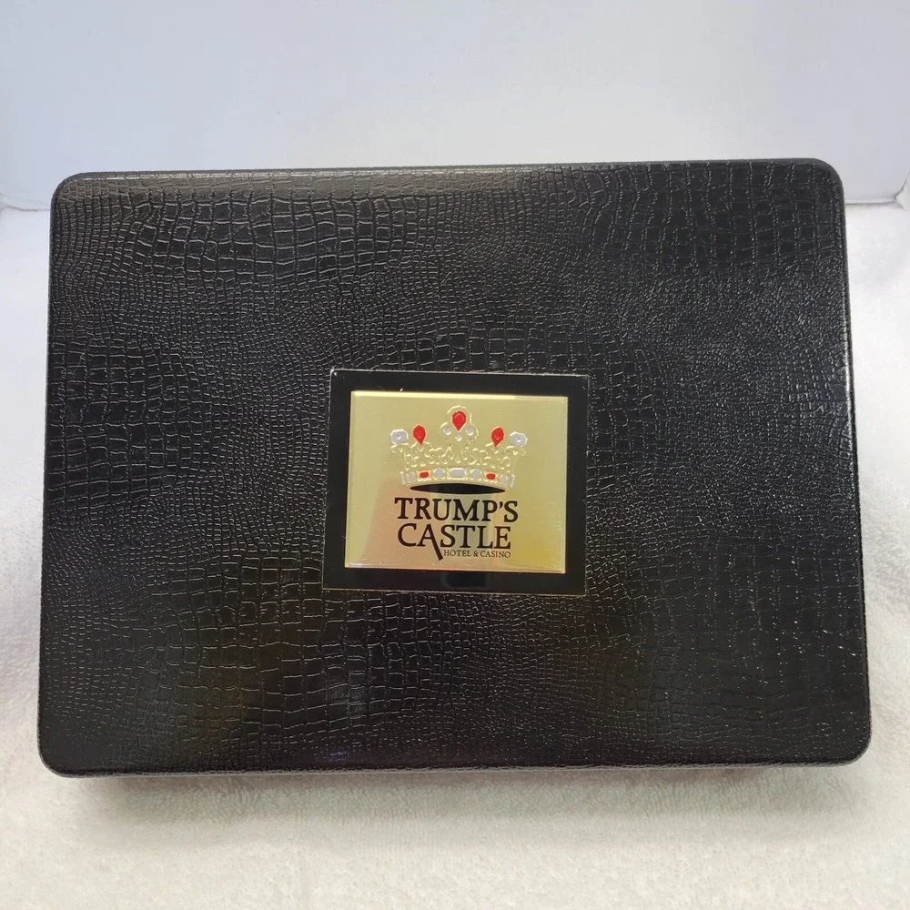 Trump's Castle Hotel & Casino Travel Toiletries Case Complete Set Empty Bottles